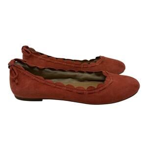 Jack Rogers Lucie Scalloped Ballet Flats Women's 9 Dusty Rose (Pale Pink)